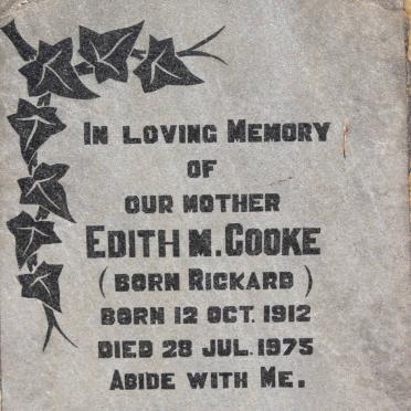 COOKE Edith M. nee RICKARD 1912-1975