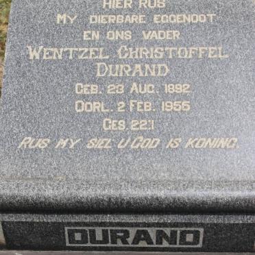 DURAND Wentzel Christoffel 1892-1955