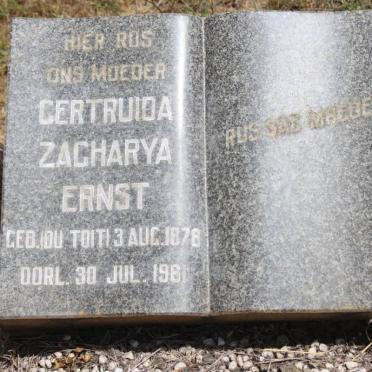 ERNST Gertruida Zagharya geb DU TOIT 1878-1961