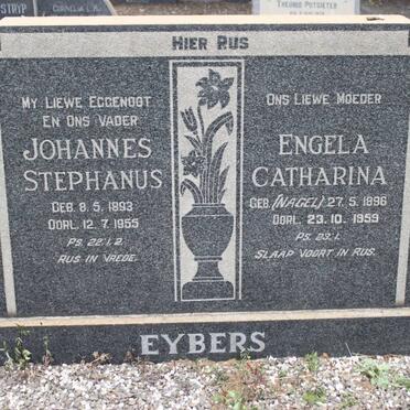 EYBERS Johannes Stephanus 1893-1955 &amp; Engela Catharina NAGEL 1896-1959