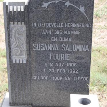 FOURIE Susanna Salomina 1906-1992
