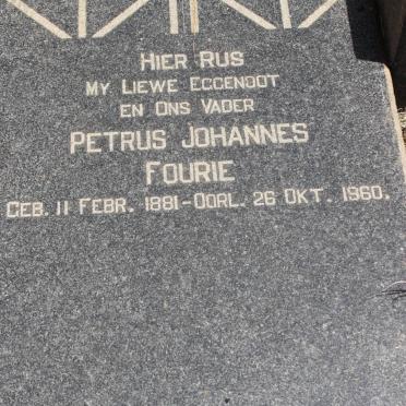 FOURIE Petrus Johannes 1881-1960