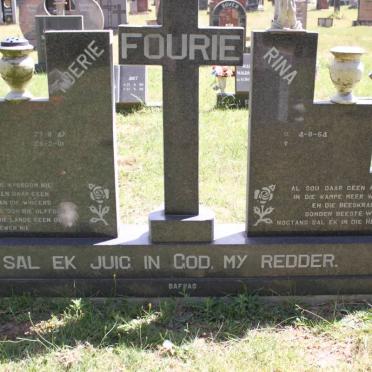 FOURIE Toerie 1947-2001 &amp; Rina 1954-