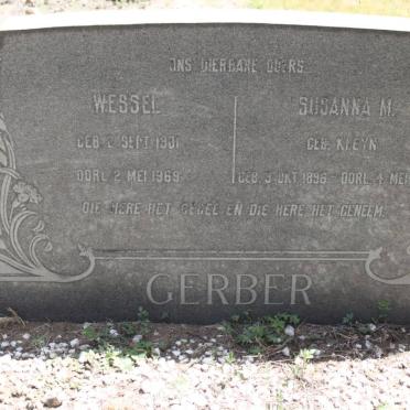 GERBER Wessel 1901-1969 &amp; Susanna M. KLEYN 1896-1969