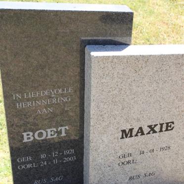 GELDENHUYS Boet 1921-2003 &amp; Maxie 1928-