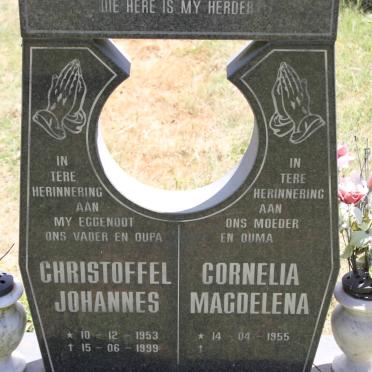 GROBLER Christoffel Johannes 1953-1999 &amp; Cornelia Magdalena 1955-