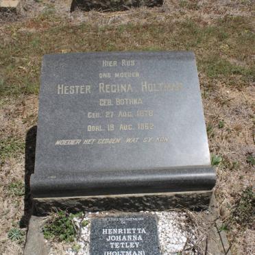 HOLTMAN Hester Regina geb BOTHMA 1878-1962 :: TETLEY Henrietta Johanna geb HOLTMAN 1915-2008