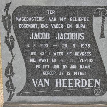 HEERDEN Jacob Jacobus, van 1923-1975