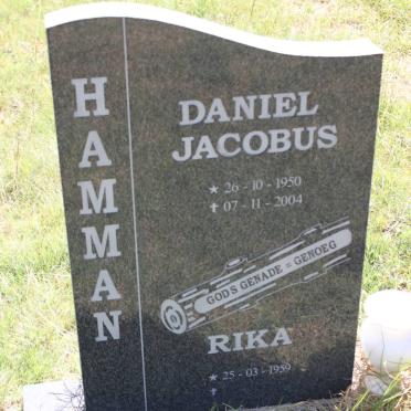 HAMMAN Daniel Jacobus 1950-2004 &amp; Rika 1959-