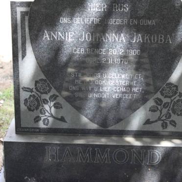 HAMMOND Annie Johanna Jakoba 1900-1970