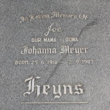 HEYNS Johanna Meyer 1918-1987