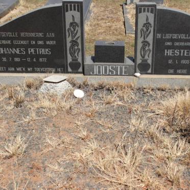 JOOSTE Johannes Petrus 1901-1972 &amp; Hester Sophia 1905-1992