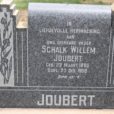 JOUBERT Schalk Willem 1880-1958