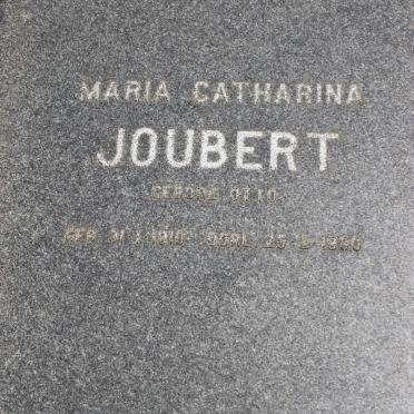 JOUBERT Maria Catharina geb OTTO 1910-1990
