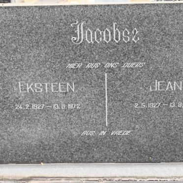 JACOBSZ Eksteen 1927-1972 &amp; Jean 1927-1972
