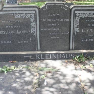 KLEINHAUS Christiaan Jacobus 1899-1966 &amp; Elsje Susanna MOUTON 1899-1962