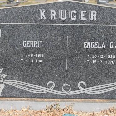 KRUGER Gerrit 1919-1981 &amp; Engela G.J. 1929-1976