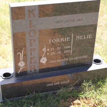 KLOPPER Torrie 1940-2001 &amp; Nelie