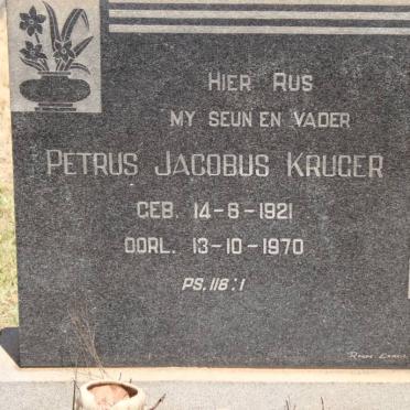 KRUGER Petrus Jacobus 1921-1970