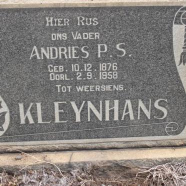 KLEYNHANS Andries P.S. 1876-1958