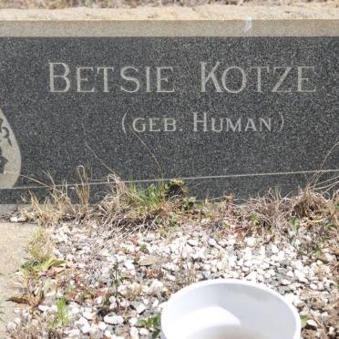 KOTZE Betsie nee HUMAN