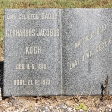KOCH Gerhardus Jacobus 1919-1970