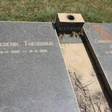 KLEINHAUS Frederik Theodorus 1885-1968 &amp; Christina Francina VAN WYK 1888-1978