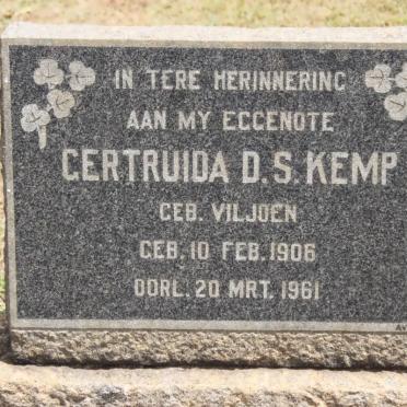 KEMP Gertruida D.S. geb VILJOEN 1906-1961