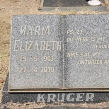 KRUGER Maria Elizabeth 1903-1979