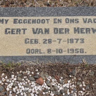 MERWE Gert, van der 1873-1958