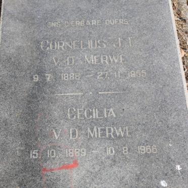 MERWE Cornelius J.F. 1888-1955 &amp; Cecilia 1889-1966
