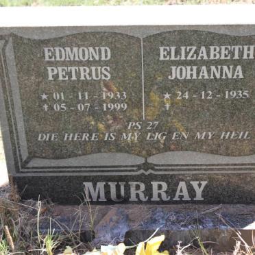 MURRAY Edmund Petrus 1933-1999 &amp; Elizabeth Johanna 1935-