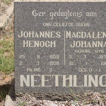 NEETHLING Johannes Henoch 1858-1938 &amp; Magdalena Johanna UYS 1875-1961