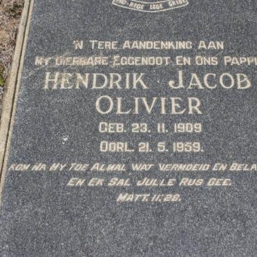 OLIVIER Hendrik Jacob 1909-1959