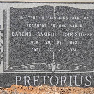 PRETORIUS Barend Samuel Christoffel 1923-1973