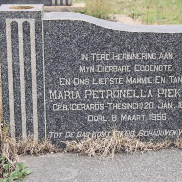 PIEKAAR Maria Petronella nee GERARDS-THESINGH 1892-1956