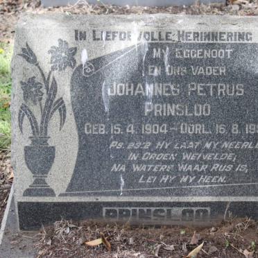 PRINSLOO Johannes Petrus 1904-1959
