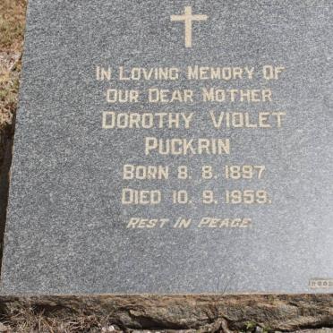 PUCKRIN Dorothy Violet 1897-1959