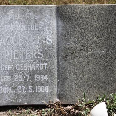 PIETERS Jacoba J.S. geb GEBHARDT 1934-1968