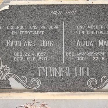 PRINSLOO Nicolaas Dirk 1897-1970 &amp; Alida Maria VAN NIEKERK 1904-1986
