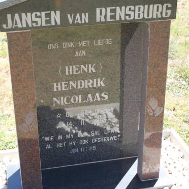 RENSBURG Hendrik Nicolaas, Jansen van 1958-2005