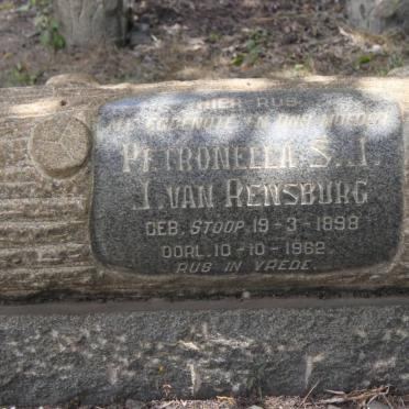 RENSBURG Petronella S.I., J van geb STOOP 1898-1982