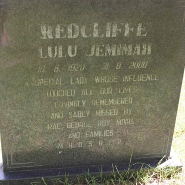 REDCLIFFE Lulu Jemimah 1920-2000