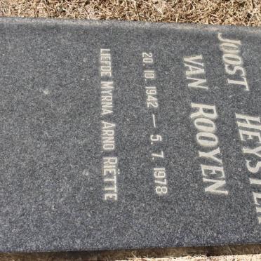ROOYEN Joost Heystek, van 1942-1978