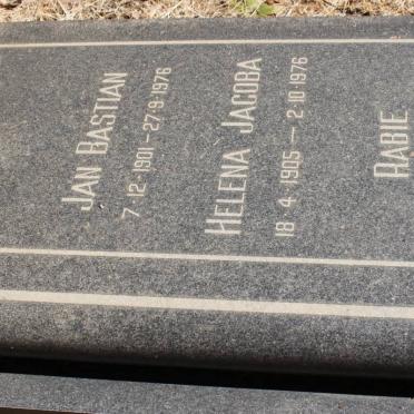 RABIE Jan Bastian 1901-1976 &amp; Helena Jacoba 1905-1976