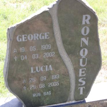 RONQUEST George 1909-2002 &amp; Lucia 1913-2005