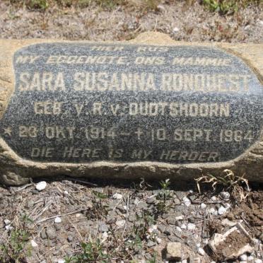 RONQUEST Sara Susanna geb v.R. v. OUDTSHOORN 1914-1964