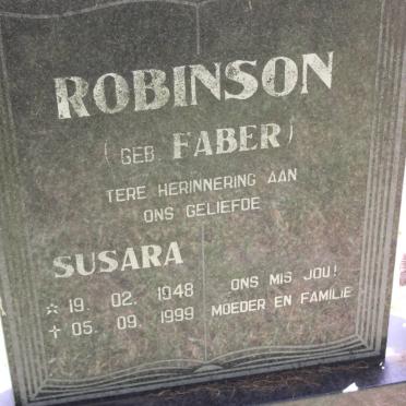 ROBINSON Susara geb FABER 1948-1999