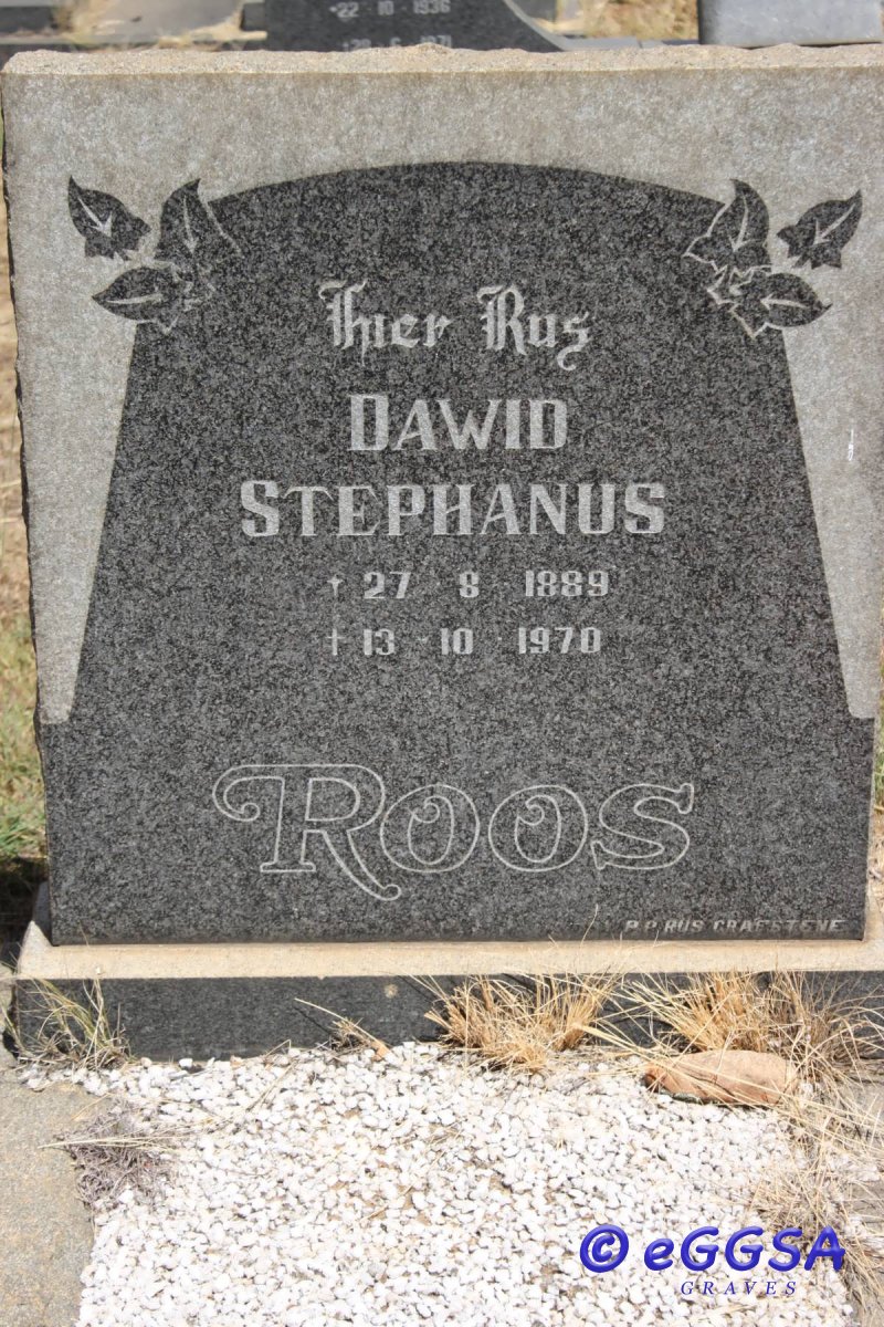 ROOS Dawid Stephanus 1889-1970