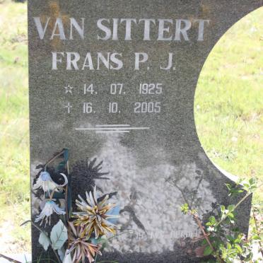 SITTERT Frans P.J., van 1925-2005